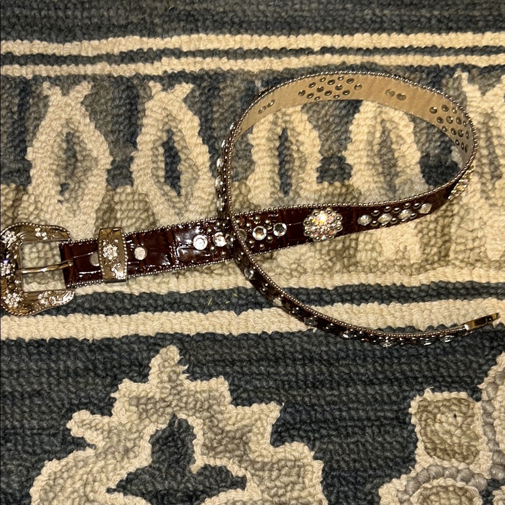 Western rhinestone belt